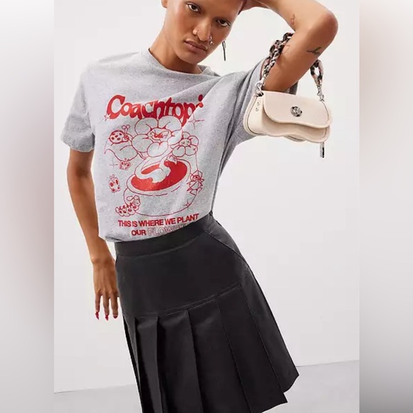 Mini Wavy Dinky Bag In Coachtopia Leather in Cloud NWT - Picture 12 of 12